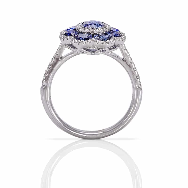  Angel Designs Sassy Sapphire and Diamond Ring 14k 